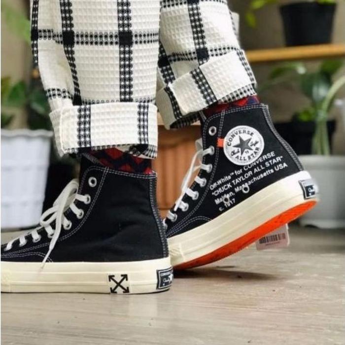 Jual Unik Sepatu Converse 70s High X Off White Black Premium