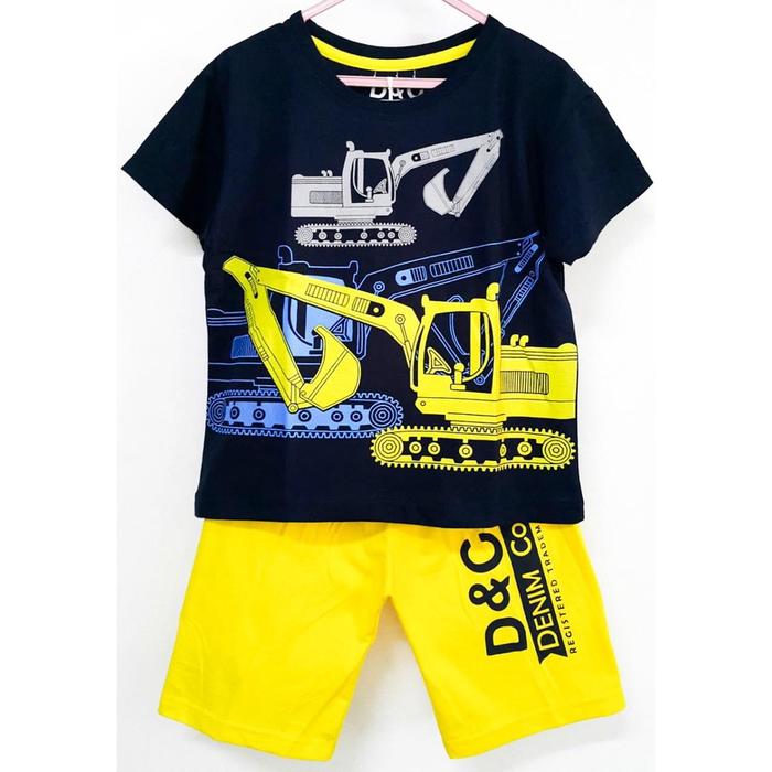 Gambar Setelan Anak Laki-laki Beco Excavator Traktor Truck Alat Berat Digger - tiga beco navy, size 7 dari Tokonya Ammar undefined Tokopedia