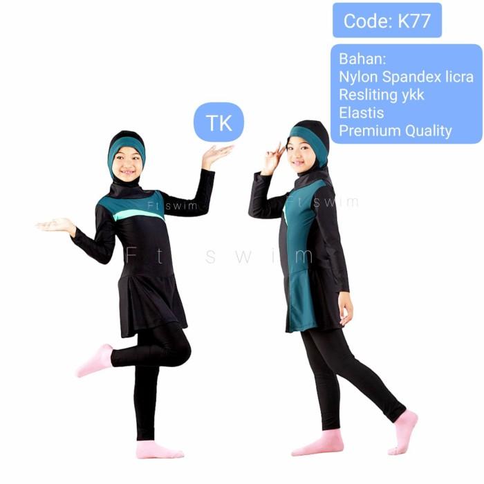 Gambar Baju renang anak perempuan muslim TK/pakaian renang anakmuslimah - K75 Tk, M dari keepme-8 undefined Tokopedia
