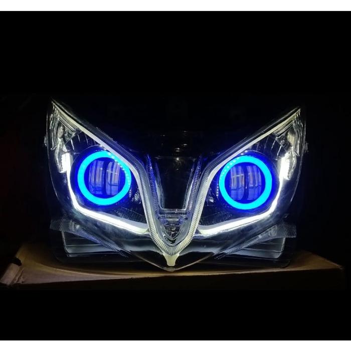 Gambar Reflektor Lampu Vario FI 125 old set Projie daymaker super terang - Putih, Putih high beam dari PartSe AUTOPARTS undefined Tokopedia