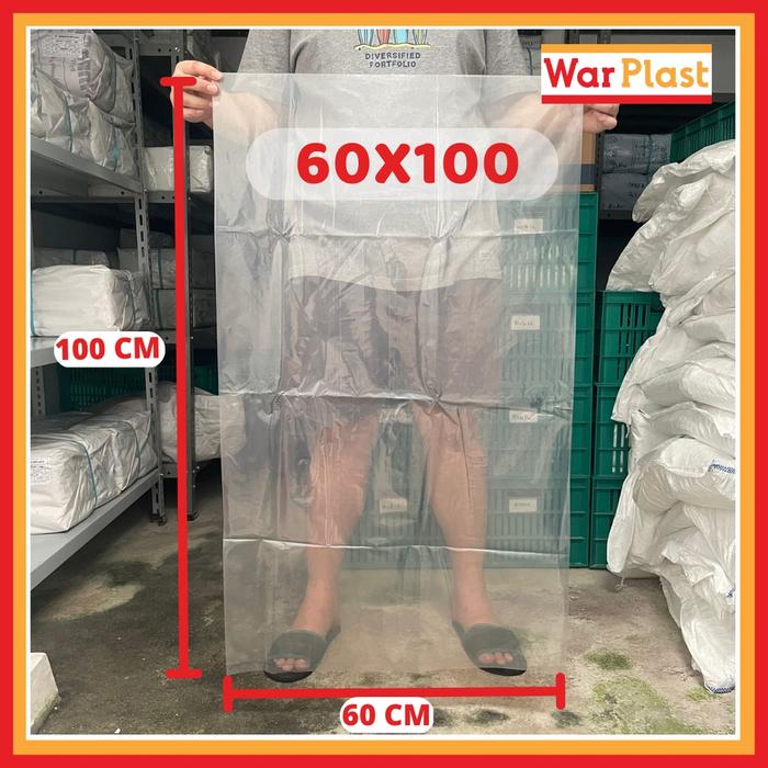 Gambar Plastik JUMBO Bening 120x200 | 90x120 TEBAL PE Boneka Laundry Karung - 60 x 100 cm dari Warplast undefined Tokopedia