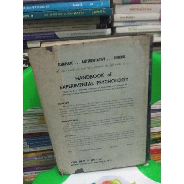Gambar HANDBOOK OF EXPERIMENTAL PSYCHOLOGY BOOKS dari masuk store id undefined Tokopedia