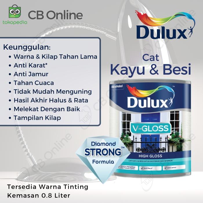 Gambar CAT KAYU DAN BESI DULUX V-GLOSS - ORIENTAL BLUE 41672 - Dulux V-Gloss dari CB Online Paint Store undefined Tokopedia
