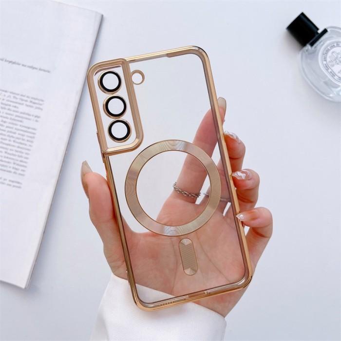 Gambar Samsung galaxy S21 FE Soft Case MagSafe magnet wireless plating Casing - Gold dari LINNLORY undefined Tokopedia