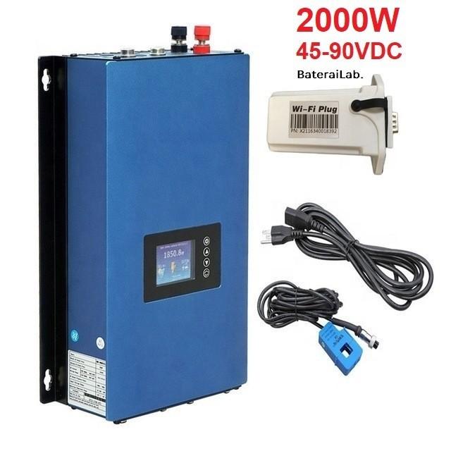 Gambar SUN GRID TIE INVERTER 2000 WATT WITH LIMITER INCLUDE WIFI - 45-90 WIFI dari Baterailab undefined Tokopedia