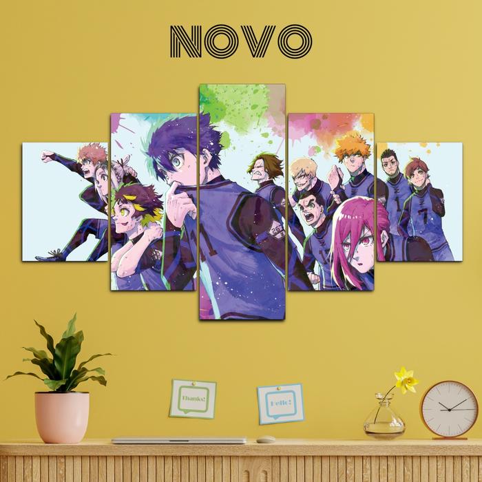 Gambar NOVO 1 SET Pajangan Hiasan dinding anime BLUE LOCK 5pcs Poster Kayu - BlueLock1 dari Novo Official undefined Tokopedia