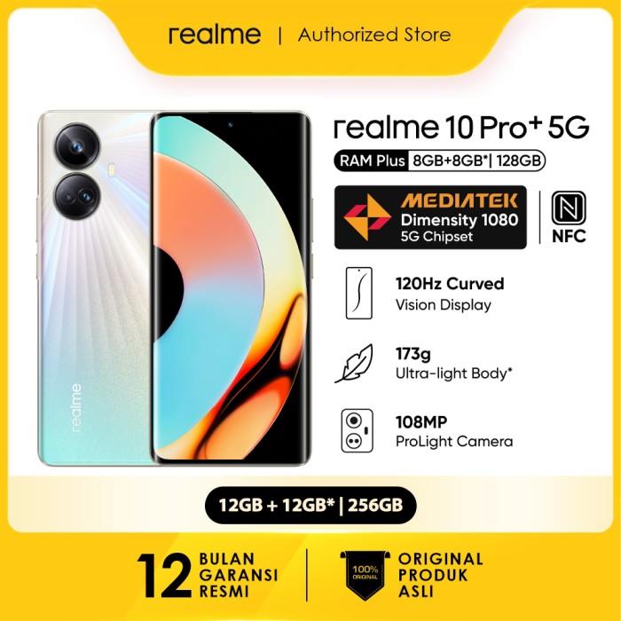 Gambar Hp realme 10 Pro+ 5G 12GB+256GB Smartphone Handphone - Hyperspace Gold, 12GB+256GB dari Gadget Store 888 undefined Tokopedia