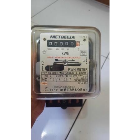 Jual kwh meter 1 fasa merk metbelosa 5/20 A + surat tera - Jakarta