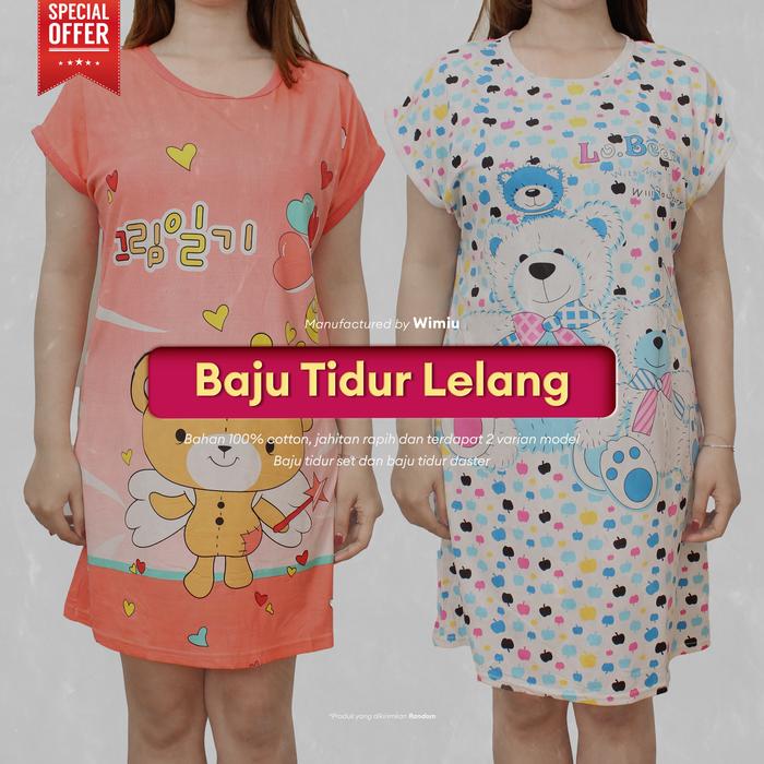 Gambar Wimiu Daster Baju Tidur Random Sleepwear Piyama Tidur Wanita 2 PCS - random, all size dari Wimiu undefined Tokopedia