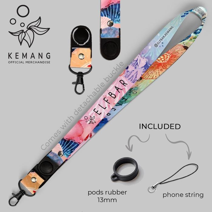 Gambar Premium Lanyard Motif Flower Watercolor | Kemang Exclusive Merchandise - Flower W.Color dari Elfbar Jakarta undefined Tokopedia
