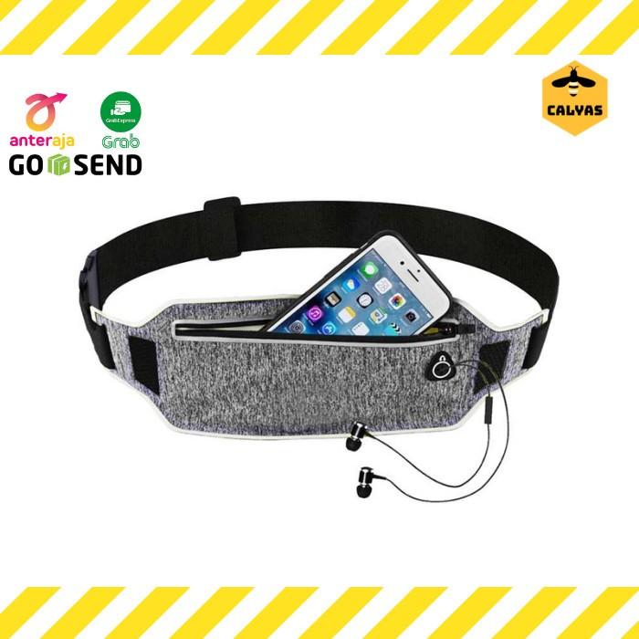 Gambar Tas Pinggang Olahraga Sepeda Lari Jogging Waterproof Anti Air Waistbag - Gray Black dari cloudesub.id undefined Tokopedia