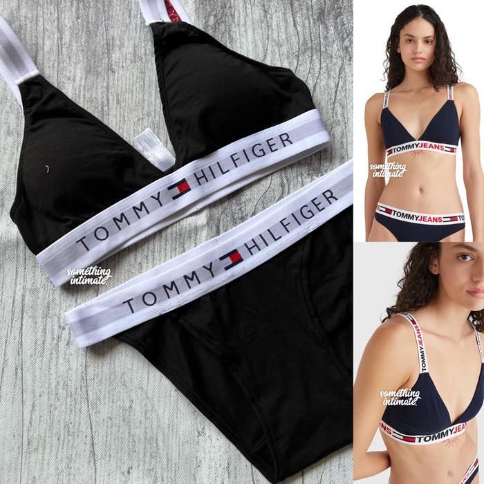 Gambar ONE SET- TOMMY HILF BRA CD Original Organic Cotton Sports Bra Sportbra - UNDERBAND Black, S dari shopatkulture_NEW undefined Tokopedia