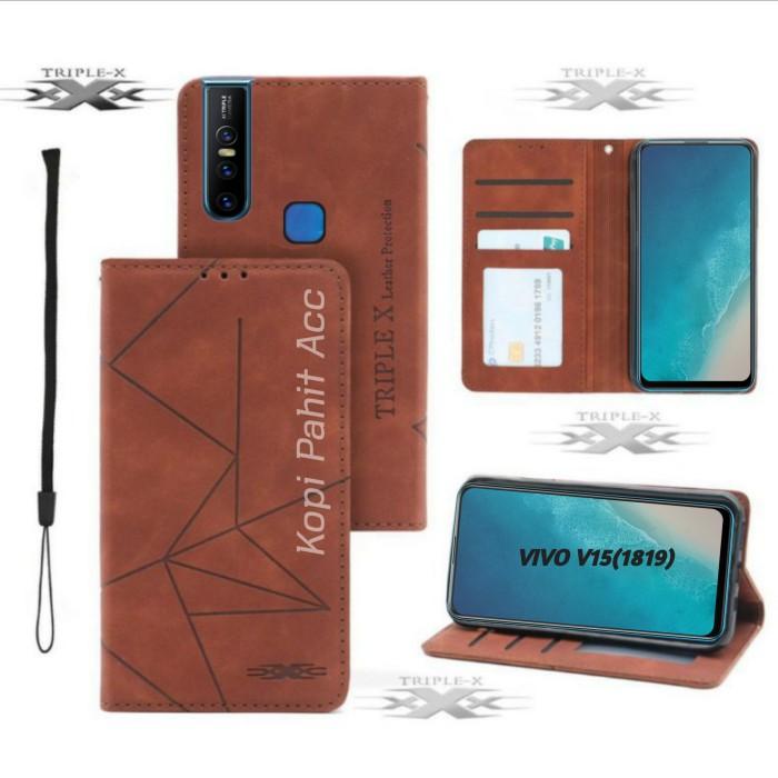Wallet Kulit Flip Cover Vivo V15 Pro Dompet Cover For Vivo V15