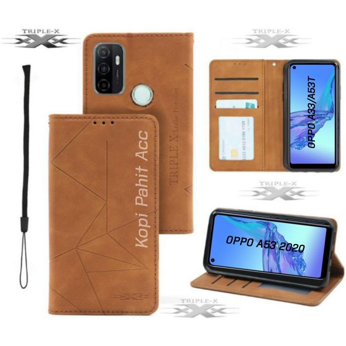 Gambar Oppo A53 A53T A33 2020 Flip Cover Wallet Leather Case Dompet Magnet - Cokelat, A53/A53T/A33 dari kopipahitacc14 undefined Tokopedia