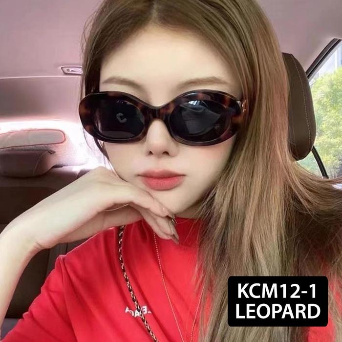 Gambar Kacamata Hitam Wanita Korea Kekinian Kece Bulat Oval Import KCM12 - KCM12-1 LEOPARD dari NOMIDE STORE undefined Tokopedia