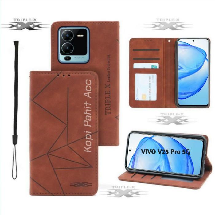 Gambar Flip Case Wallet Vivo V25 Pro Case Cover Leather Sarung Kulit Premium - Maroon, Vivo V25 Pro dari kopipahitacc14 undefined Tokopedia