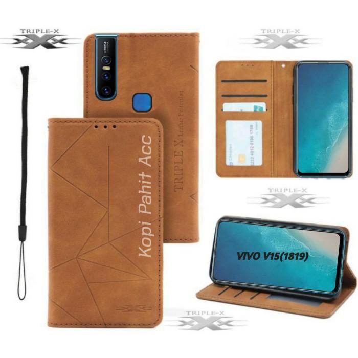 Jual Case Vivo V15 (1819) Flip Cover Wallet Leather Case Dompet