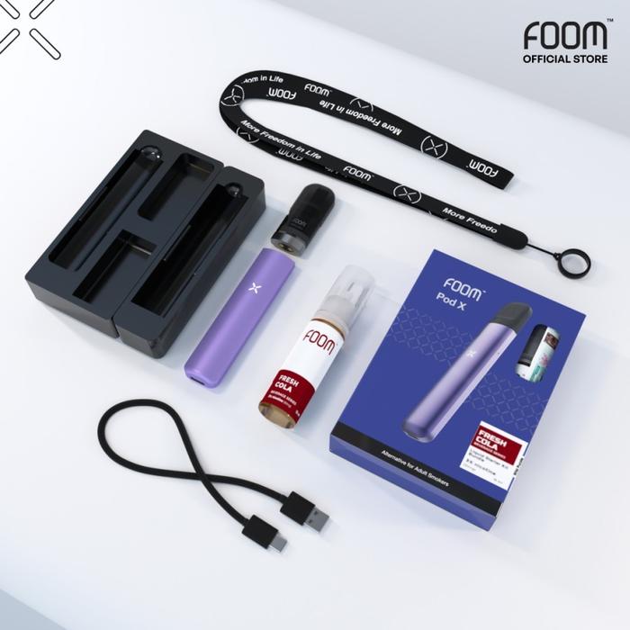 Gambar FOOM POD X BUNDLING LIQUID 15ML BY FOOM LAB DEVICE POD KIT ORIGINAL - SPACE GREY, LIQUID RNDM dari valityjkt undefined Tokopedia