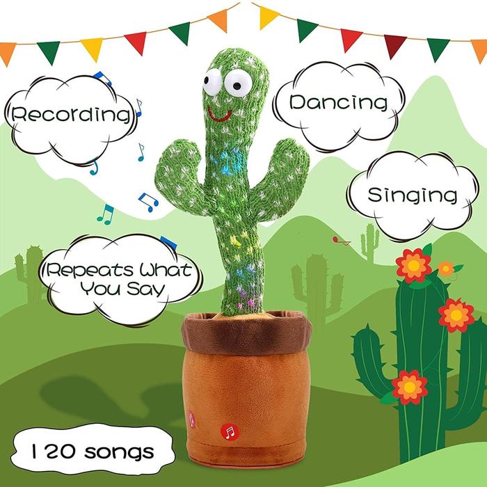 Gambar Children's Toys Dancing Cactus Recorded Speech Doll Singing Plush Toy dari azzhara hell undefined Tokopedia