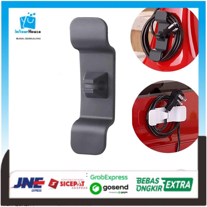 Gambar Holder Kabel Organizer Cord Wrapper for Appliances 6PCS - EX6W [Hitam] dari Inyourhouse1 undefined Tokopedia