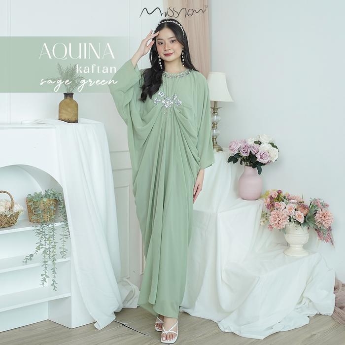 Gambar Miss Nomi - Aquina Kaftan Lebaran / Idul Fitri / Baju Muslim / Hijab / Kaftan couple / Kaftan Ceruty panjang gamis Wanita Dress Mewah Pesta Kondangan Dewasa Remaja Simple Crinkle Airflow Maxi Renda - LILAC, FREE SIZE dari Miss Nomi undefined Tokopedia