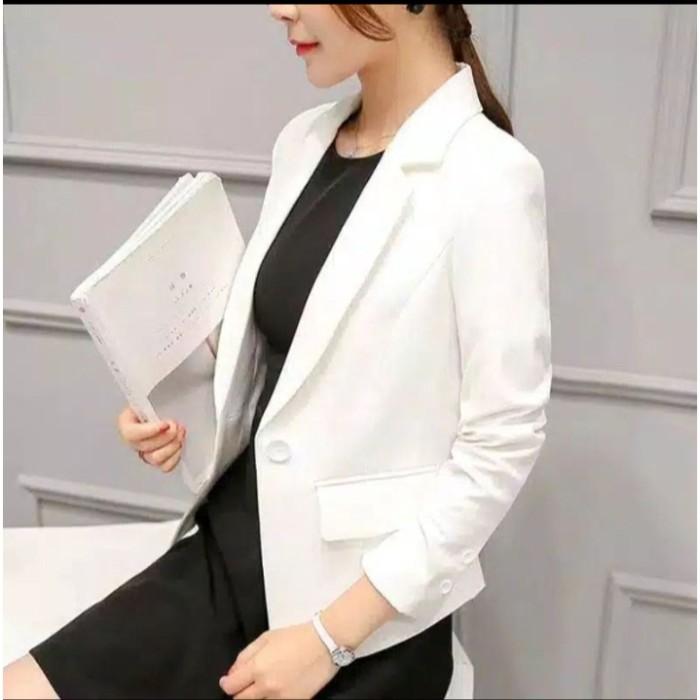 Gambar balazer wanita /blazer cewe /jas formal wanita /jas kantor /jas dosen - Putih, S dari idnofficial undefined Tokopedia