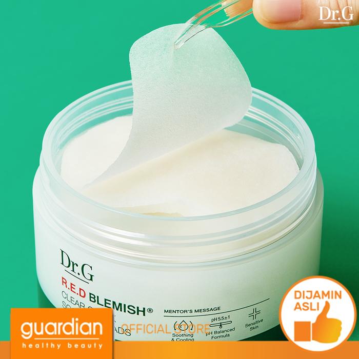 Gambar DR.G R.E.D Blemish Clear Quick Soothing Pads 70pcs dari Guardian Official Store undefined Tokopedia