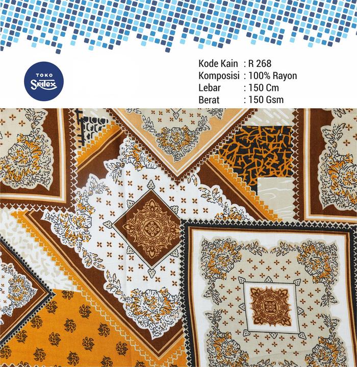 Gambar Toko Sritex Kain Rayon Print Batik 0007 Premium, R268. (Per 45cm) - Merah dari tokosritex undefined Tokopedia