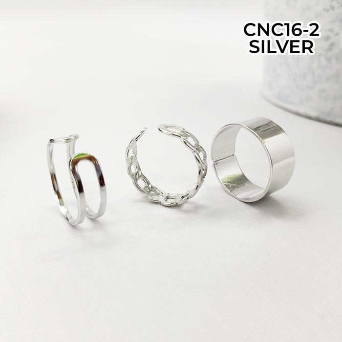 Gambar Cincin Titanium Wanita Korea Emas Perhiasan Vintage 1 Set 3 Pcs CNC16 - CNC16-2 SILVER dari NOMIDE STORE undefined Tokopedia