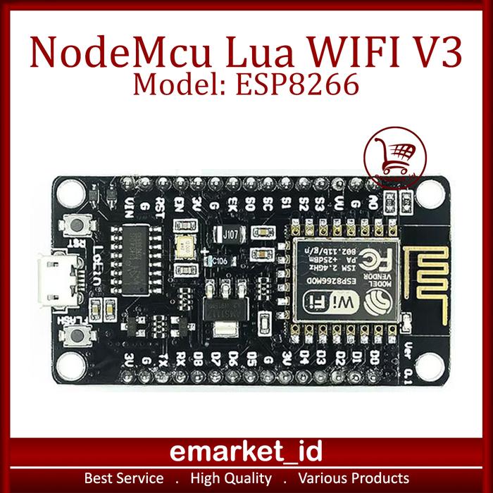Nodemcu Esp8266 NodeMcu Lua CH340G ESP8266 WiFi Board – IoT Development ...