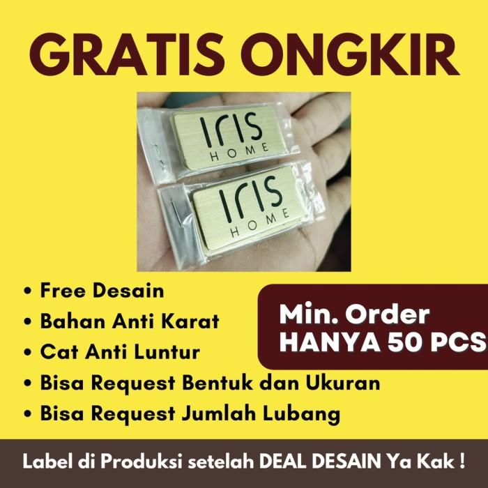 Gambar MEREK LABEL JILBAB Bahan Plat Stainless / Plat Kuningan GRATIS DESAIN dari Nugraha Label undefined Tokopedia
