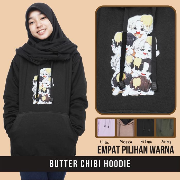 Jual [BARU] BTS BUTTER CHIBI HOODIE CREWNECK K-POP CREWNECK, S