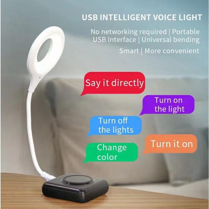 Gambar Lampu tidur perintah suara Smart lamp voice command - english dari Hafami olshop undefined Tokopedia