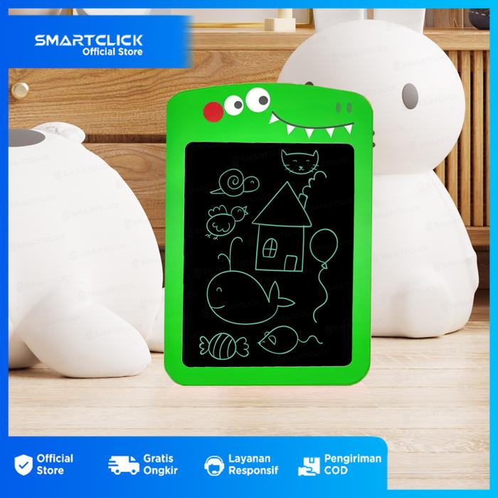 Gambar LCD Writing Board Drawing Tablet Papan Tulis Anak Karakter 6.5 inch - GreenDinosaur, Tablet 1 Warna dari SmartClick.id undefined Tokopedia