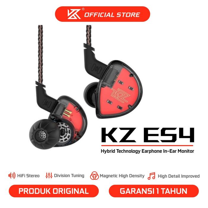 Jual KZ ES4 with Mic 1DD1BA Hybrid Technology Earphone In-Ear - Main Image