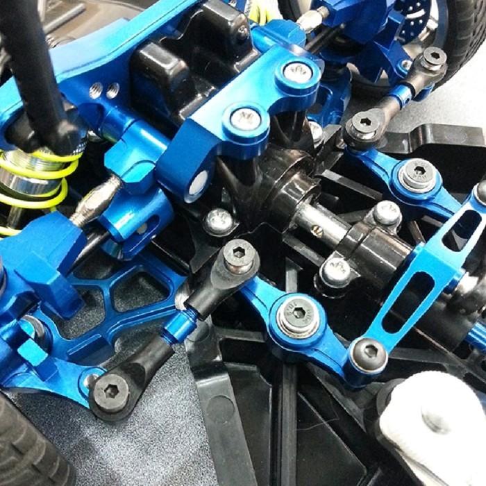 GPM Tirante Dello Sterzo In Acciaio Rinforzato Con Servocomando Per Tamiya Lunch Box – Aggiornamento Antiusura Grigio Argento - 6