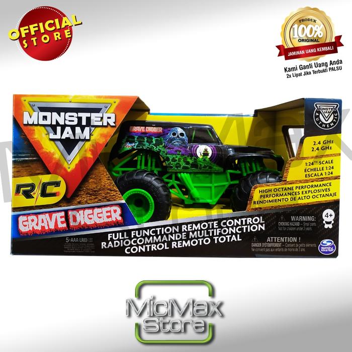 Jual Monster Jam Grave Digger RC Remote Control Monster Truck 1:24