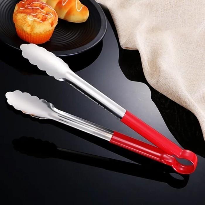 Gambar Capitan makanan gorengan stainless premium merah / penjepit es / Tong - 29 cm dari The Real Luxury undefined Tokopedia