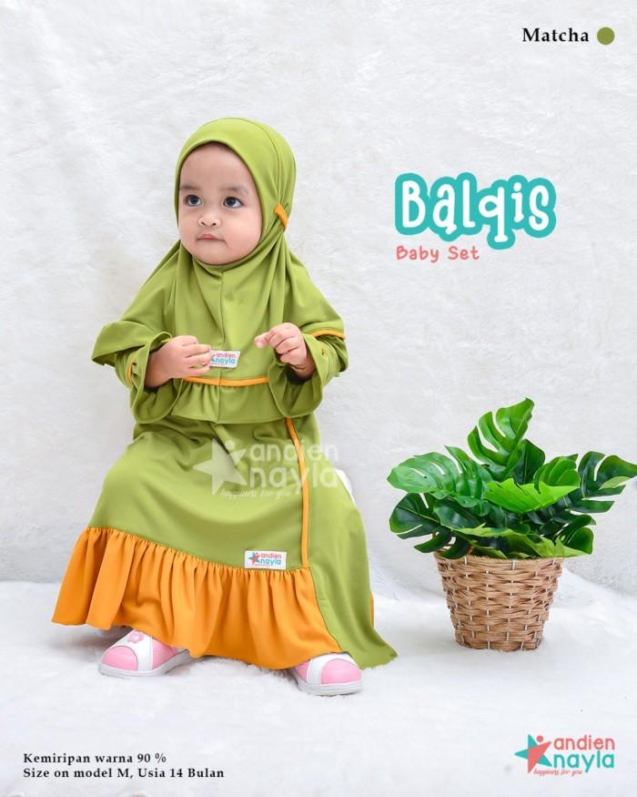 Gambar BAJU ANAK BAYI PEREMPUAN GAMIS MUSLIMAH BALQIS BY MOUZA FASHION - MATCHA, M dari kupukupust0re undefined Tokopedia
