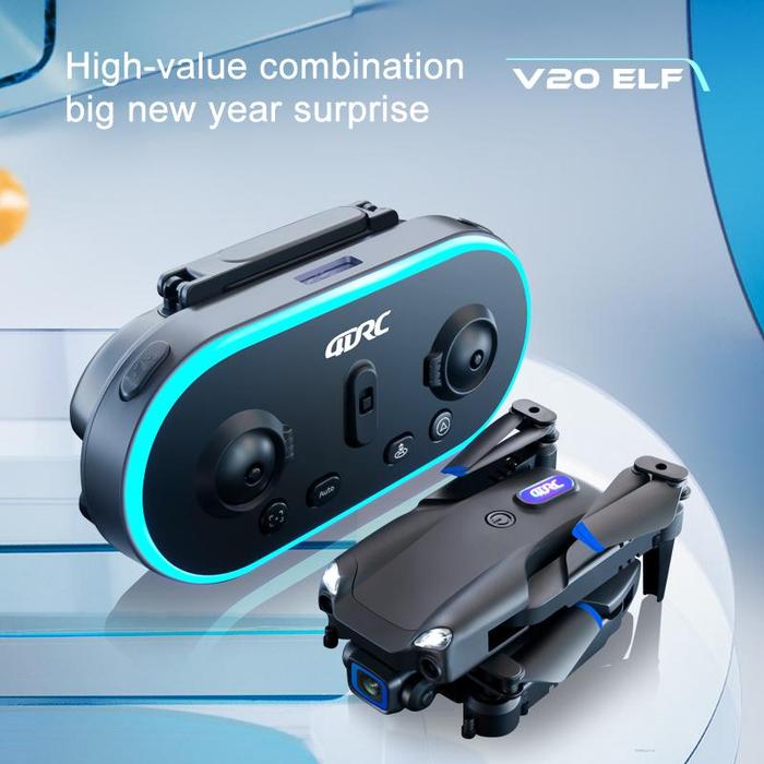 Gambar New Mini Drone V20 4k Profesional HD Dual Camera FPV Height Keep dari tokoberkah770 undefined Tokopedia