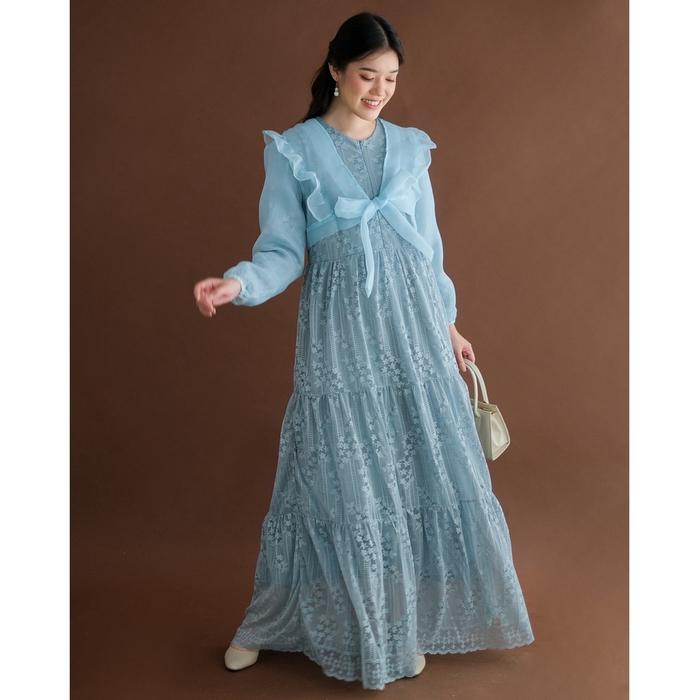 Gambar FIDELA MAXI DRESS MYRUBYLICIOUS - BLUE dari MYRUBYLICIOUS COLLECTIONS undefined Tokopedia