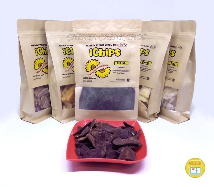 Gambar iChips Keripik Pisang Coklat Asli Lampung Kemasan Zip Lock 225g - Strawberry dari Chintachink Shop undefined Tokopedia