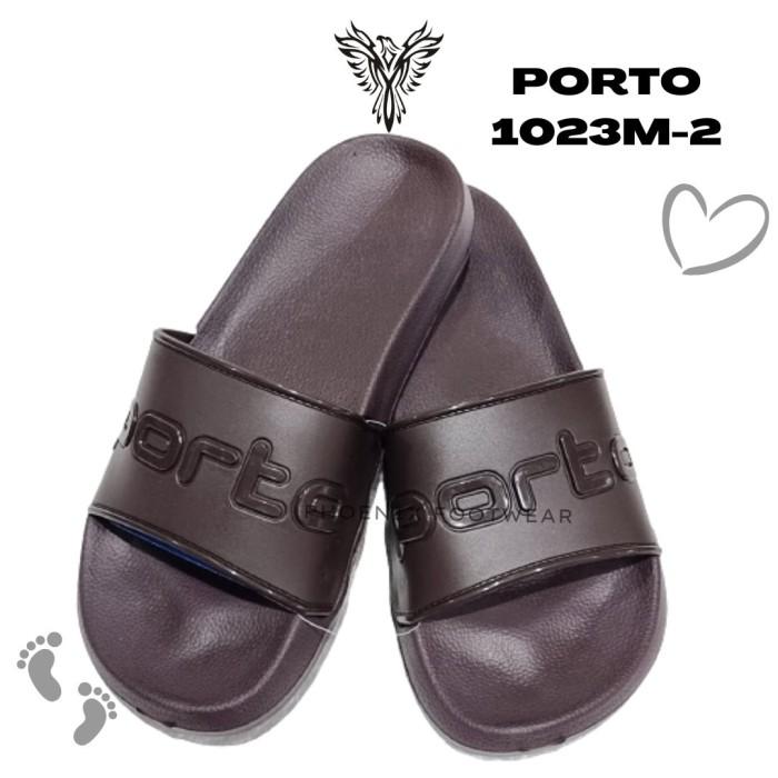 Gambar Sandal selop Pria PORTO 1023M-2 Anti Slip Trendy Keren - Cokelat, 36 dari phoenixfootwear undefined Tokopedia