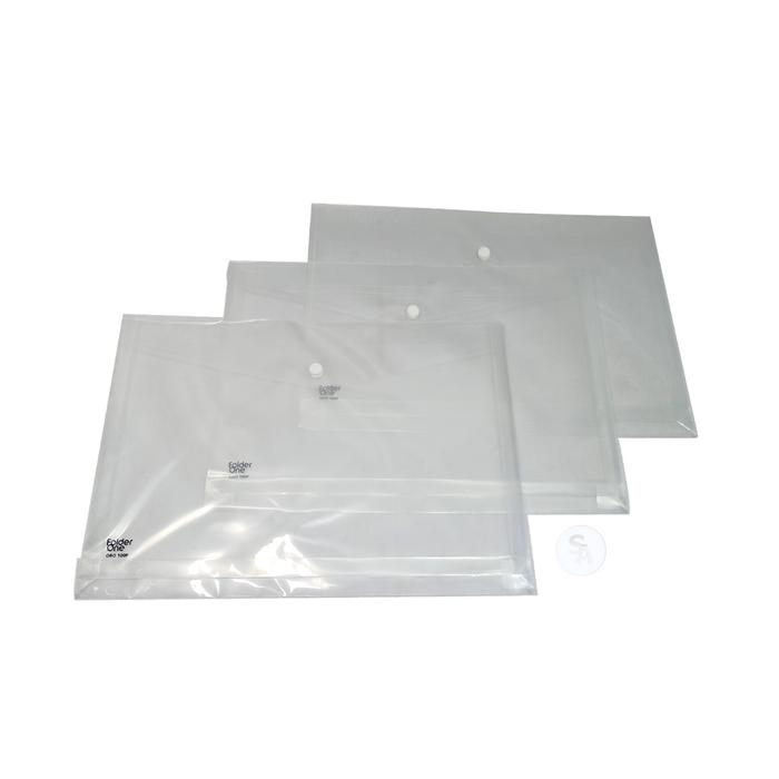 Gambar FOLDER ONE - Map Kancing Mika Ukuran Folio - Pcs - Transparan dari Sarana ATK undefined Tokopedia