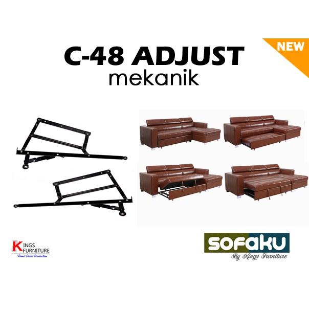 Gambar C-48 Adjustable Mekanik Sofa Bed Angkat Flat - Furniture Hinge dari CV. Adi Fathir undefined Tokopedia