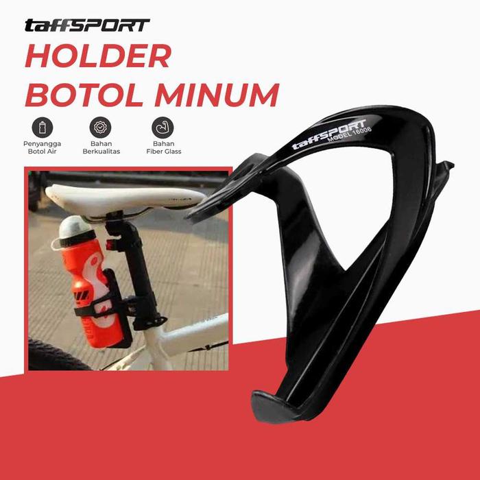 Gambar Holder Botol Minum Sepeda Adjustable MTB - TaffSPORT - Black dari Toko Bahagia AR undefined Tokopedia