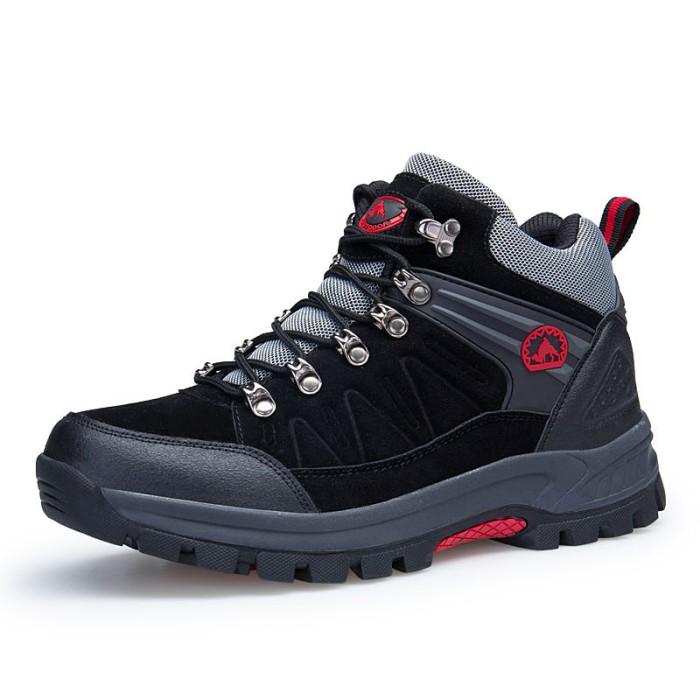 Gambar Sepatu Pria Outdoor Waterproof Boots Hiking Gunung Kasual Adventure - Black, 38 dari Brainly Official Store undefined Tokopedia