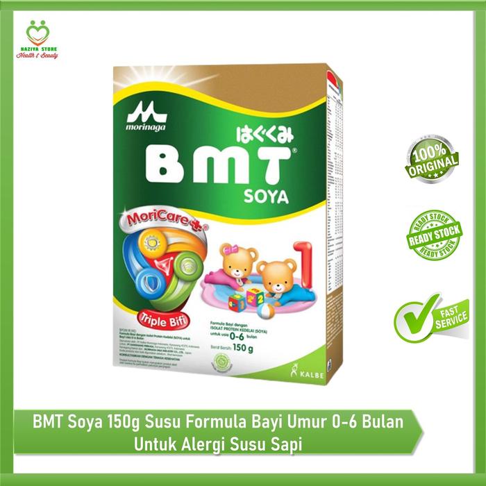Gambar BMT Soya150g Susu Formula Bayi Umur 0-6 Bulan Untuk Alergi Susu Sapi dari Naziya Medica Store undefined Tokopedia