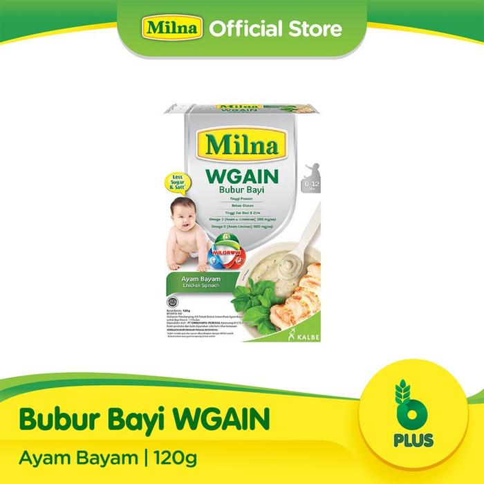 Gambar MILNA WGain Bubur Bayi 120gr / Bubur Bayi - Ayam bayam 6M+ dari Hassenda Baby Shop undefined Tokopedia
