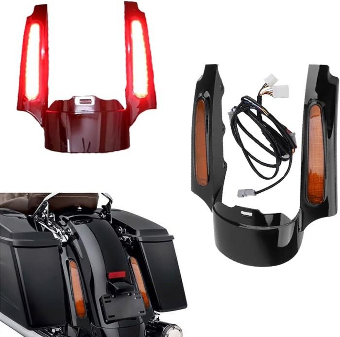 Motorcycle Fender Extension Rear Mudguard Fascia With Led Turning Light For Harley Touring Street Glide Road Glide Color Rear Fender Fascia Irvrtevxwqetv